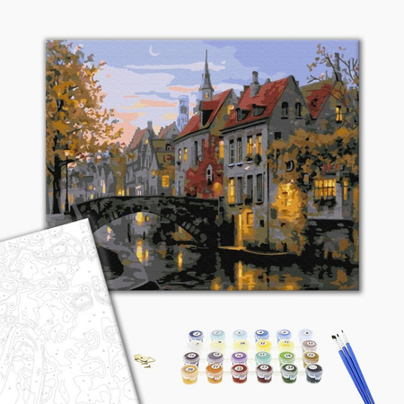 Malowanie po numerach BRUSHME 40x50 cm Zmierzch w mieście