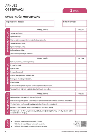 Arkusze obserwacji i treningi rozwojowe