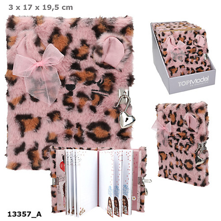 Pamiętnik pluszowy na kłódkę Top Model różowy 13357A