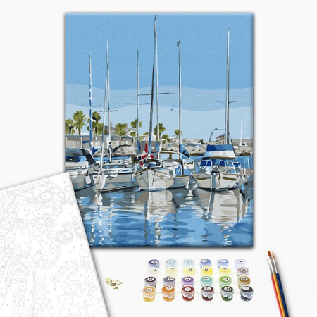 Malowanie po numerach BRUSHME 40x50 cm jachty