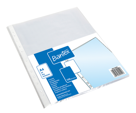 Paczka Koszulka groszkowa Bantex A4 PP 40 mikr. 100 sztuk