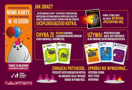 Gra Eksplodujące Kotki Imprezka cicha wersja