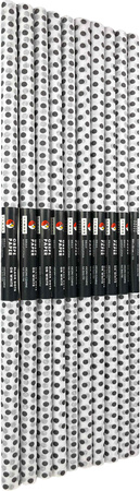 Paczka Bibuła marszczona 50x200 kropki czarne na białym 10 rolek