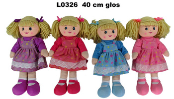 Lalka pluszowa z głosem 40cm L0326 1szt.mix