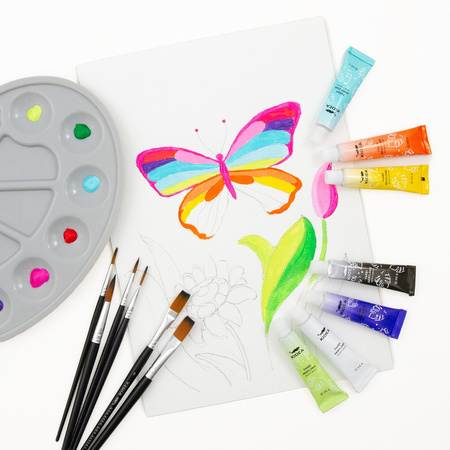 Paleta z pędzlami Kidea 7 elementów