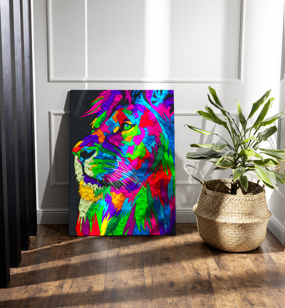 Obraz do wyklejania plasteliną wzór lew