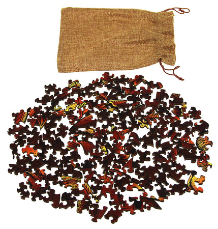 Puzzle 121 drewniane kolorowe Lew