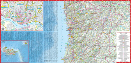 Portugal road and tourist map 1:500 000 laminat 2019