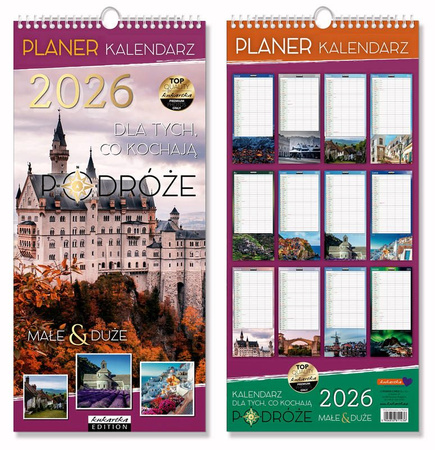 Kalendarz 2026 planer Podróże