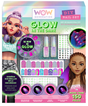 Zestaw do zdobienia paznokci świecący w ciemności WoW Generation WOW00157