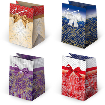 Torebki ozdobne T5-20 Kokardy eleganckie 10 sztuk