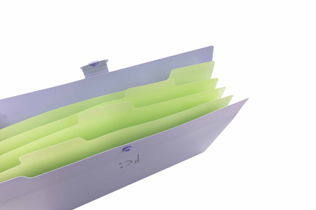 Teczka A4 plastikowa z 5 przegródkami fioletowa