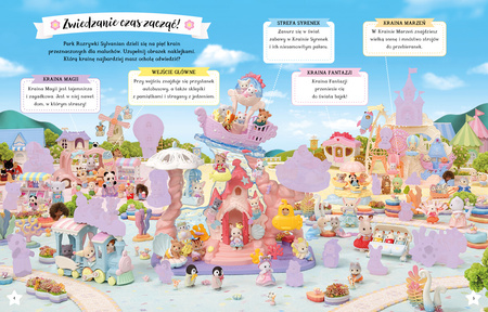 Dzień w Parku Rozrywki Sylvanian. Książka z naklejkami. Sylvanian Families