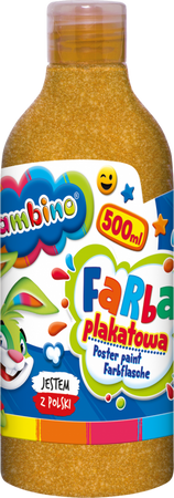 Farba plakatowa 500ml Bambino w butelce złota