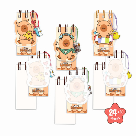 Notes mini 2w1 Kapibara 1szt.mix