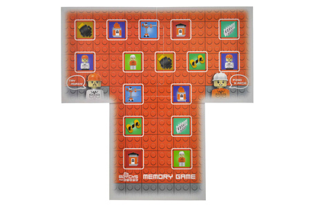 Klocki konstrukcyjne Block&Steps Zestaw budowlany + Gra planszowa 3w1