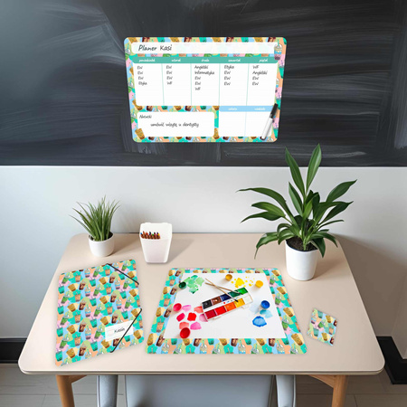 Zestaw szkolny z nadrukiem bubble tea