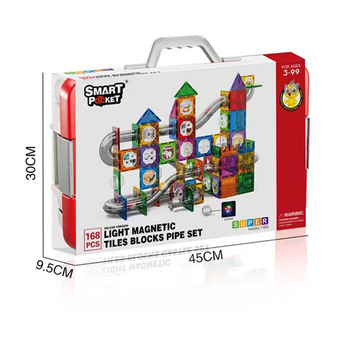 Klocki magnetyczne 168 elementów