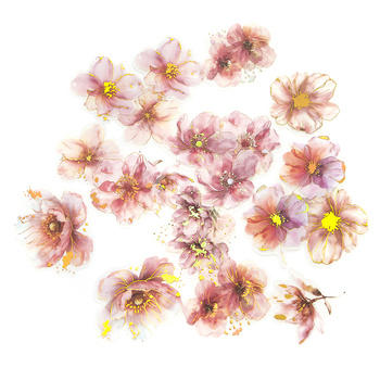 Naklejki połyskujące Pet Kwiaty Pink Blush 20 szt.