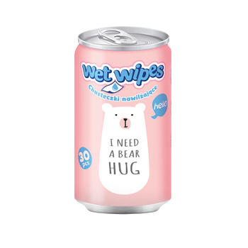 Chusteczki nawilżające w puszce Astra Care Misie 1szt.mix