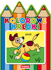 Piesek kolorowe kredki