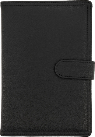 Kalendarz 2026 A5 dzienny z zapięciem ekoskóra czarny