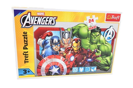 Puzzle 24 Maxi Zawsze Sprawiedliwi Disney Marvel the Avengers 14378