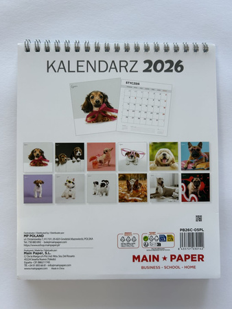 Kalendarz 2026 biurkowy Najlepsi przyjaciele Psy