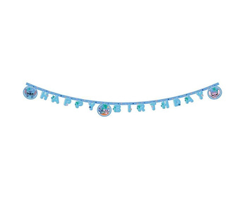 Banner Happy Birthday Stitch & Angel Disney