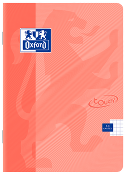Paczka Zeszyt A4 60k kratka Oxford touch pastel koralowy pakiet 5 sztuk