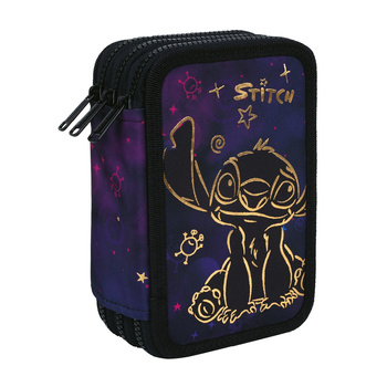 Piórnik potrójny z wyposażeniem Disney Gold  Stitch Jumper 3