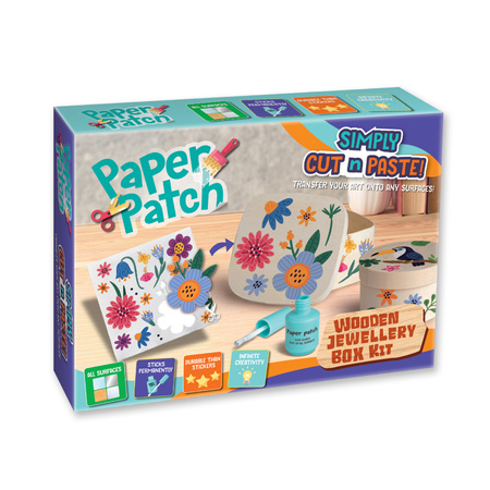 Zestaw kreatywny Strigo do Decoupage Paper Patch drewniana szkatułka
