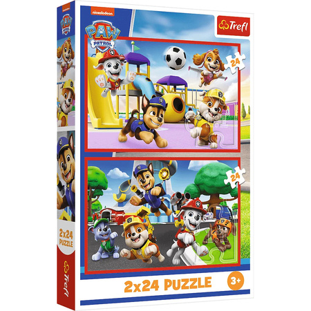 Puzzle 2x24 Psi dzień zabaw Viacom PAW Patrol 34434