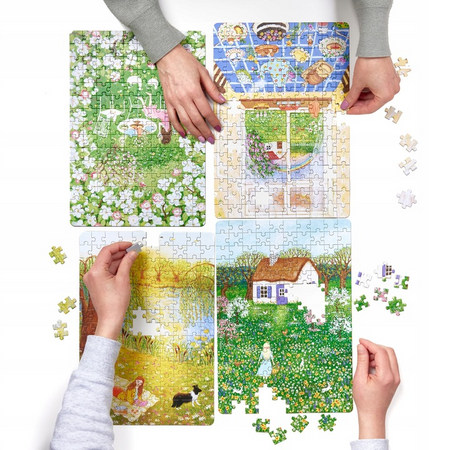 Puzzle 4x150 Puzzlove Czas na kwiaty CzuCzu