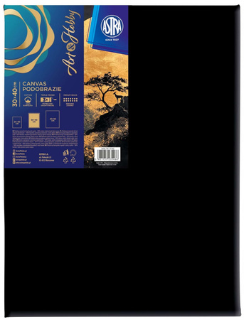 Podobrazie malarskie Astra czarne 30x40cm