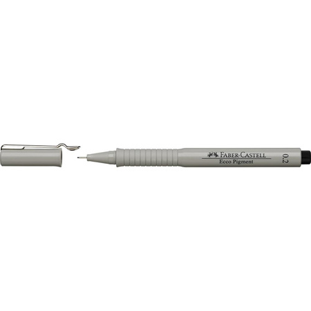 Cienkopisy Faber-Castell Ecco Pigment etui 4 sztuki (0,2;0, 4;0, 6;0,8Mm) czarne