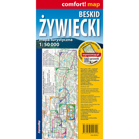 Beskid Żywiecki mapa turystyczna 1:50 000 laminat 2025