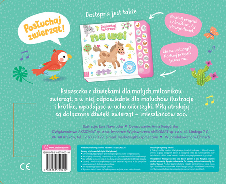 W zoo. Książeczka z dźwiękami. Posłuchaj zwierząt