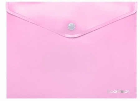 Koperta na dokumenty A4 na zatrzask Coolpack pastel różowa