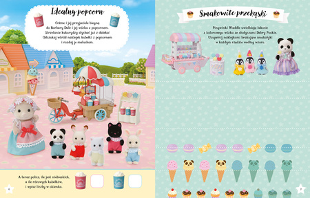 Dzień w Parku Rozrywki Sylvanian. Książka z naklejkami. Sylvanian Families