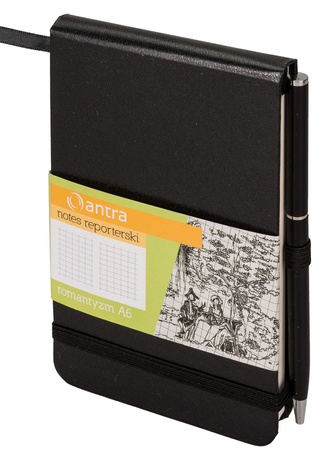 Notes romantyzm A6 reporterski kratka czarny