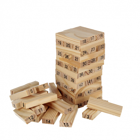 Gra Wieża drewniana cyfry