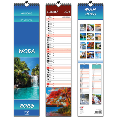 Kalendarz 2026 paskowy Woda
