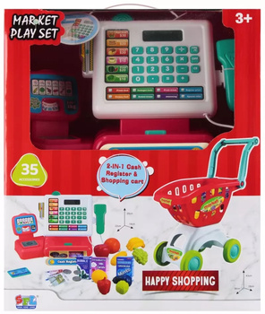 Supermarket wózek z akcesoriami