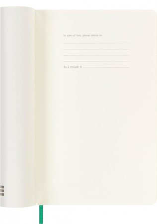 Kalendarz 2025 12M Moleskine L tygodniowy skóra węża zielony 13x21