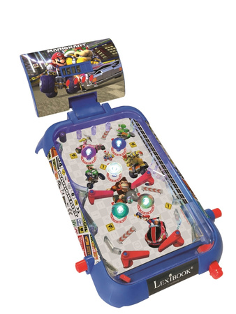 Elektroniczny Pinball z dźwiękiem i światłami Mario Kart JG610NI