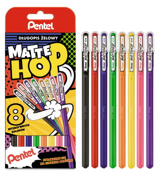 Długopis żelowy MatteHop 8 kolorów ABCDFGPV
