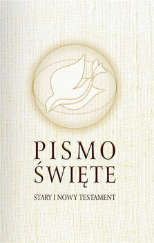 Pismo Święte Stary i Nowy Testament B6 - beżowe w białej obwolucie