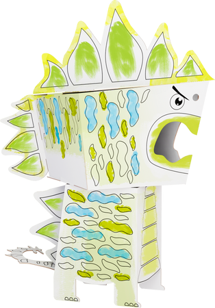 Dino Stegosaurus Cube Head MCH000112