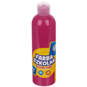 Farba szkolna naturalna tempera Astra 250 ml różowa